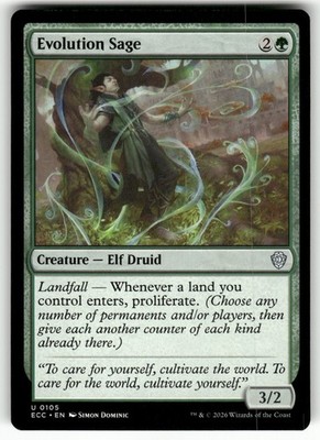 Evolution Sage #105 (NM) Commander: Lorwyn Eclipsed ECC Magic MTG