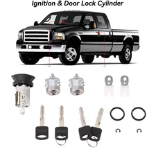 Fit For 97-07 Ford F150 F250 F350 F450 Ignition & Door Lock Cylinder Kit Spljqlu