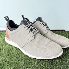 Johnston & Murphy XC4 Sneakers Mens 11.5  Gray Sheepskin Leather Lace Up Pebbled