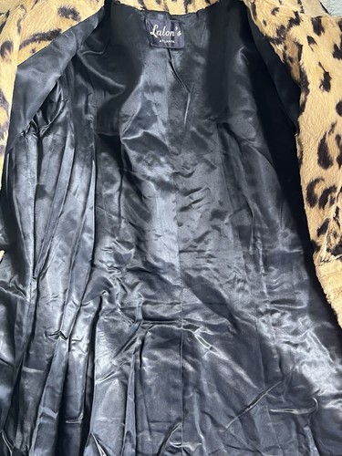 Vintage 1960s Juli de Roma Faux Leopard Fur Leather Trim Jacket Coat W. Germany - Picture 7 of 10