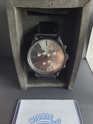 Auténtico Reloj Hombre NIXON "The Sentry Chrono" Negro Gator A405 1886 - Imagen 2 de 11