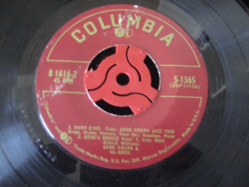 Gene Krupa Spotlite Columbia B-1616 45 U/min 1952 Swing 7" Jazz Jukebox Schlagzeug - Bild 4 von 4