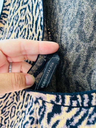 BCBGMAXAZRIA Gr. M Alonya Leopardenmuster Schößchen Stretch Tank Top Pullover Bluse - Bild 4 von 8