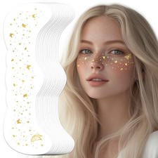 Glitter Freckles Face Tattoos, Sparkle Makeup Patches for Women, Kids, Girl