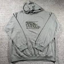 Marith  Francois Girbaud Embroidered Spell Out Grey/Forest Green Hoodie