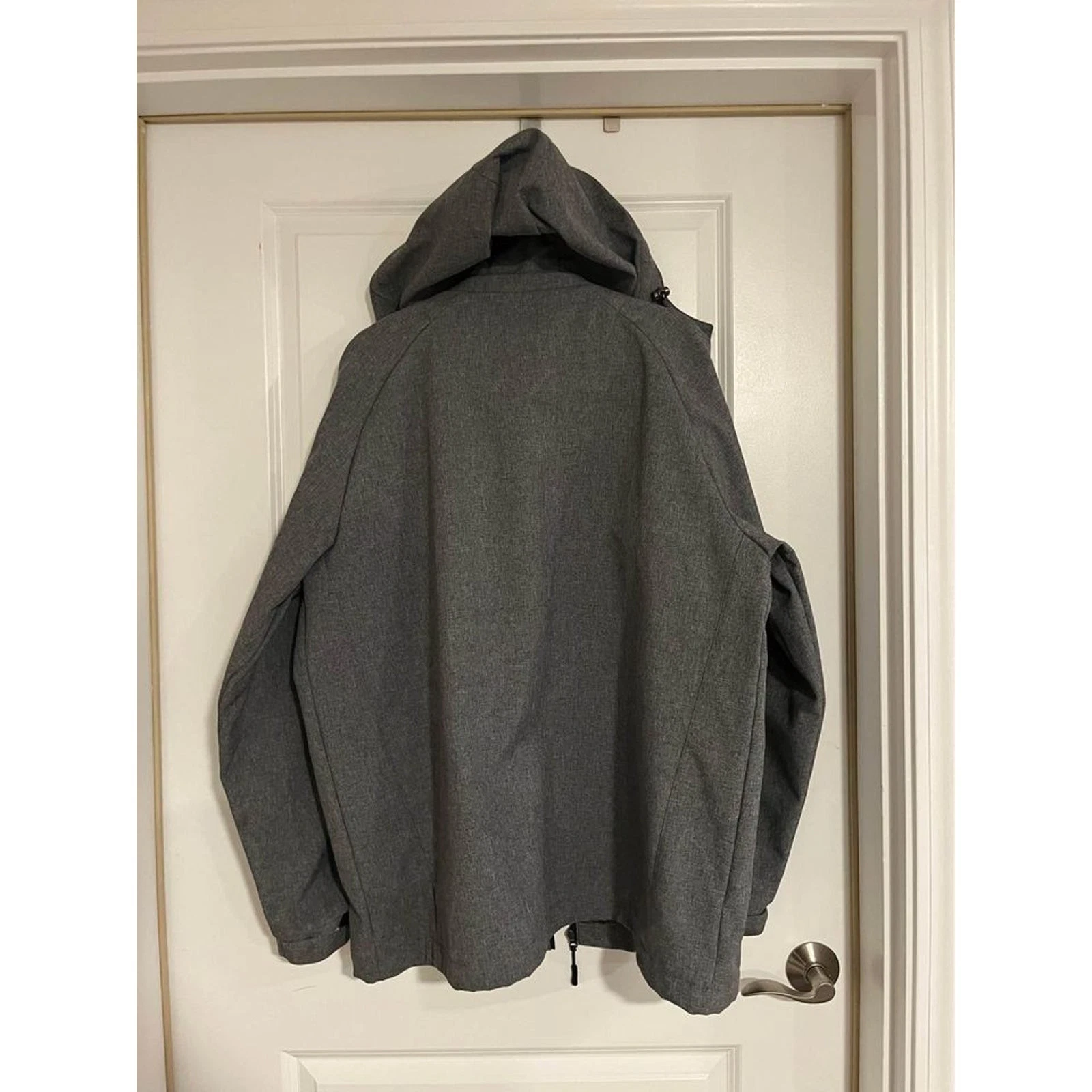 Hooded Grey NFL New England Patriots XL fleece lined jacket image 3
