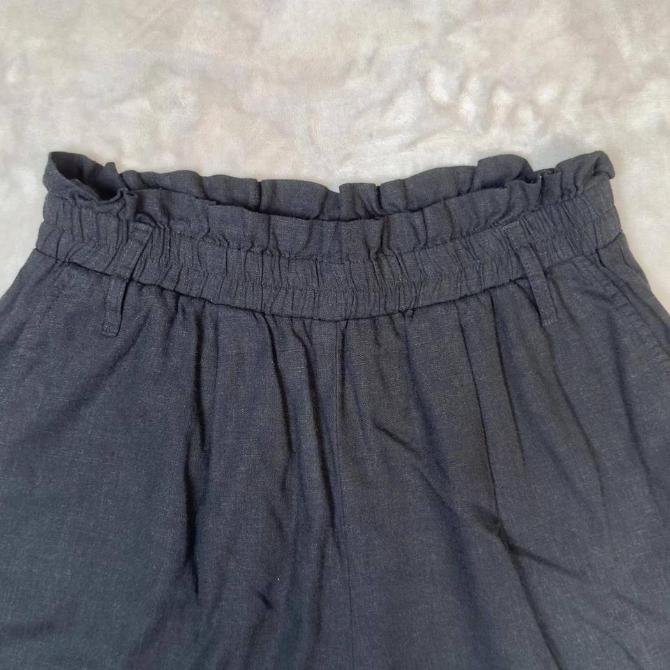 Pantalones Cortos Karen Kane Mujer Grande Bolsa de Papel Cintura Mezcla de Lino Bolsillos L45225 Foto 4 de 4