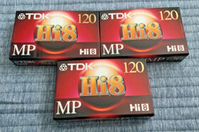 TDK Hi8 MP Premium Performance Camcorder Video Tape Factory Sealed Lot 3