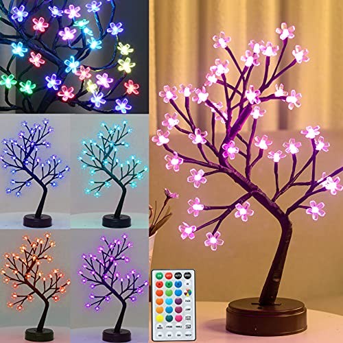 Pooqla Valentines RGB Cherry Blossom Tree Light with Remote 16 Color-Changing - Picture 1 of 6