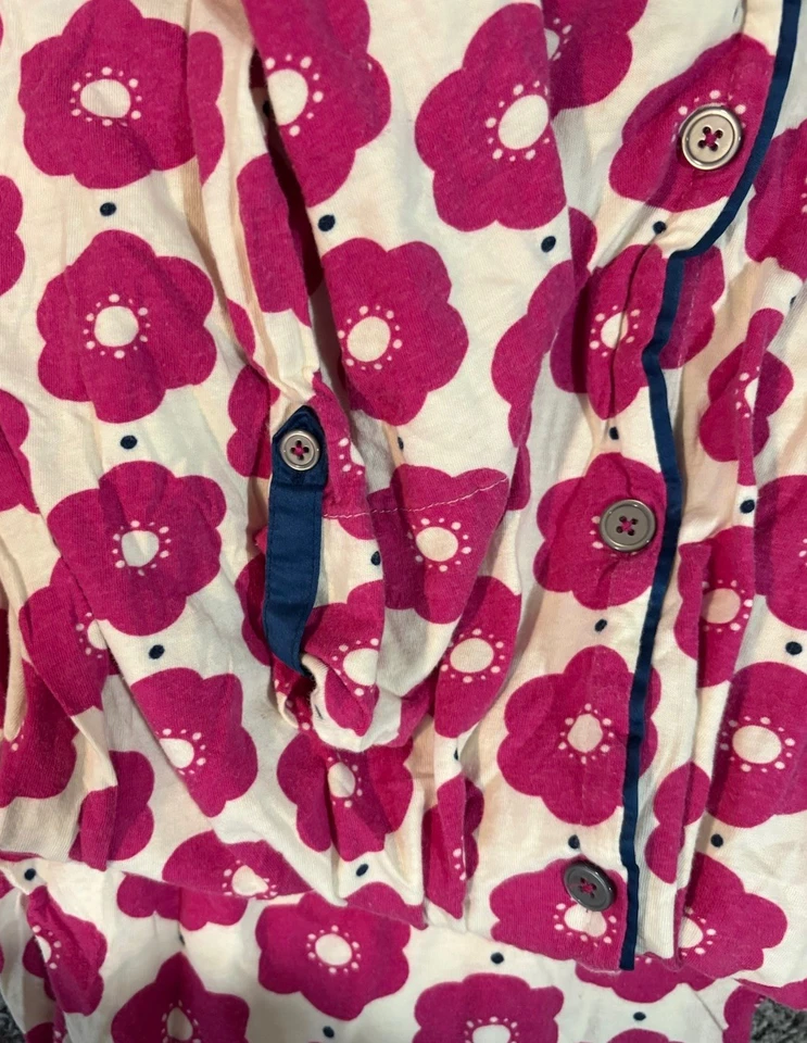 Conjunto de pijama Ellen Tracy para mujer grande rosa floral manga larga botones Top pantalones Foto 3 de 4