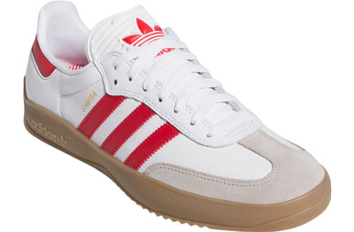 Adidas Puig Samba (JQ5865) Athletic Sneaker Shoes White Red Mens Size 10.5 New