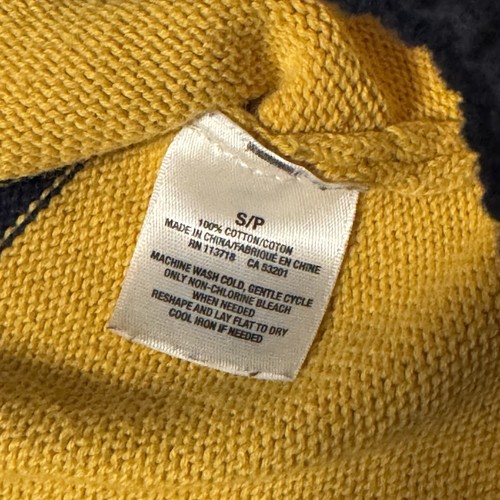 Vtg Aeropostale Womens Small Sweater cardigan Y2K Button Up Striped Blue Yellow - Picture 4 of 9