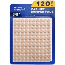 120 Pack Small 3/8" Felt Cabinet Bumpers, Door Felt Pads for Cabinet Ivory