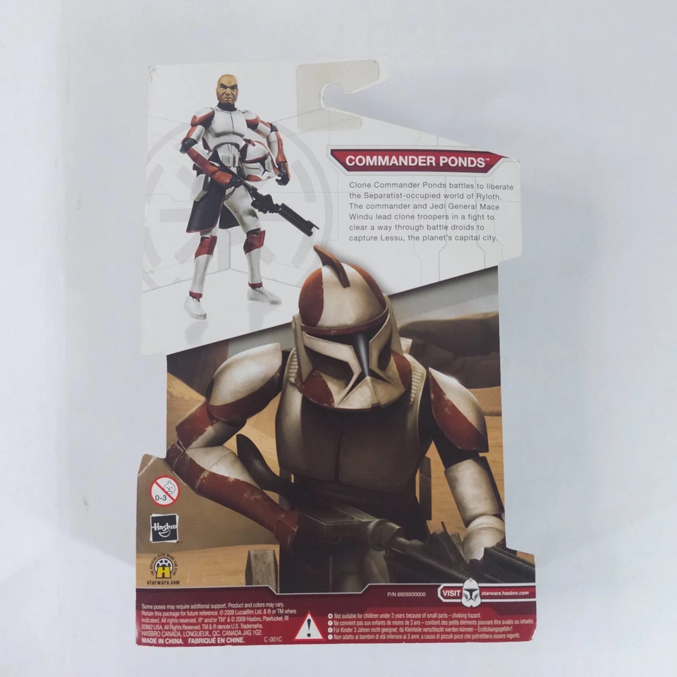 Figura de acción Star Wars Clone War Commander Ponds 2009 nueva sellada exclusiva de TRU Foto 2 de 3