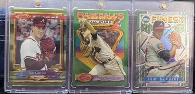TOM GLAVINE (LOT OF 12) Including TOPPS FINEST #87,#64,#267 Refractors + More