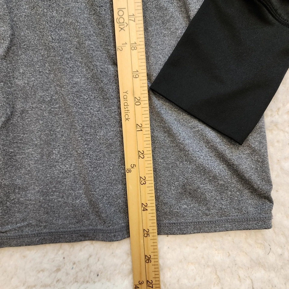 Спортивная одежда HEAD 1/4 на молнии с длинным рукавом L серая черная реглан активная спортивная эластичная - Изображение 2 из 4