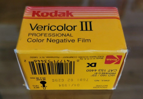 expired unopened Kodak Vericolor III Professional Color Negative Film 35mm