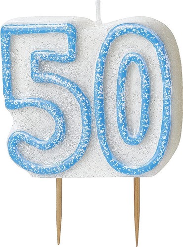 Blue Glitz Numbered Birthday Candle - Picture 11 of 24