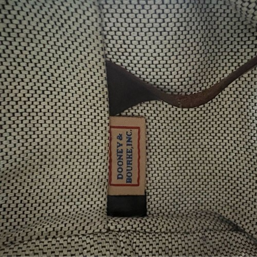 Dooney & Bourke Tan Signature Jacquard and Leather Trim Barrel Bag - Picture 12 of 16