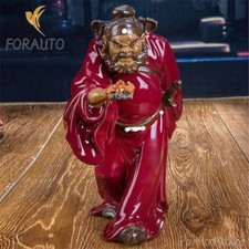 12" Pottery Zhong Kui Statue Chinese Porcelain Devil Catcher Feng Shui