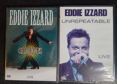 EDDIE IZZARD COMEDY DVD SET GLORIOUS  AND UNREPEATABLE LOT OF 2 NEW AND SEALED!