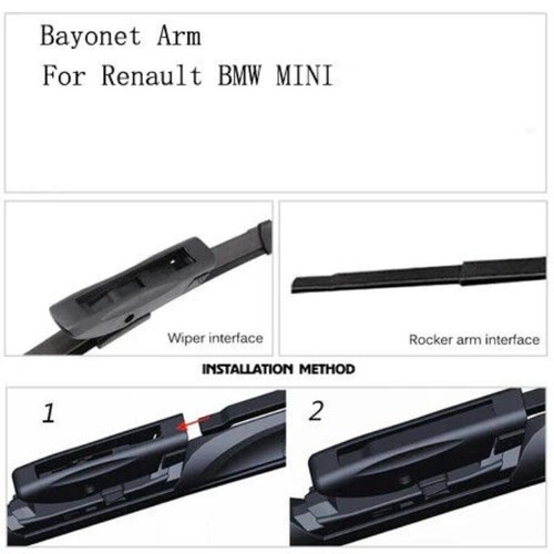 Windshield Wiper Blades Universal Soft Double Layer Rubber Frameless Bracketless - Picture 15 of 40
