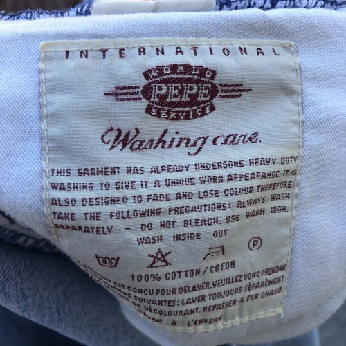 Vintage Pepe Women's Candy Jeans Button Fly Light Wash High Rise Size 3/4 x 32 - Picture 15 of 15
