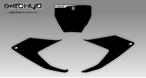 KIT ADESIVI GRAFICHE TABELLE BLACK per moto FC 250 350 450 2016 2017 2018 DEKOR - Foto 1 di 1
