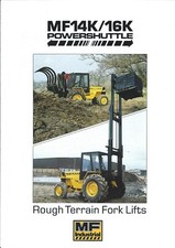Fork Lift Truck Brochure - Massey Ferguson MF 14K 16K Powershuttle 1988 (LT309)