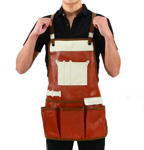 Leather Welding Apron Cowhide Welder Work Protective Gear Heat Insulation Safety - Picture 2 of 5