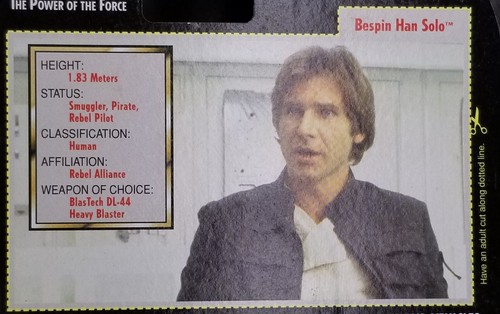 Han Solo Bespin (Leather Jacket) 1997 Star Wars Power of the Force 2 Green Holog - Picture 6 of 10