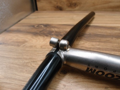 1990's MTB flat aluminium handlebar ZOOM 6000+ quill stem ZOOM steel - Picture 16 of 17