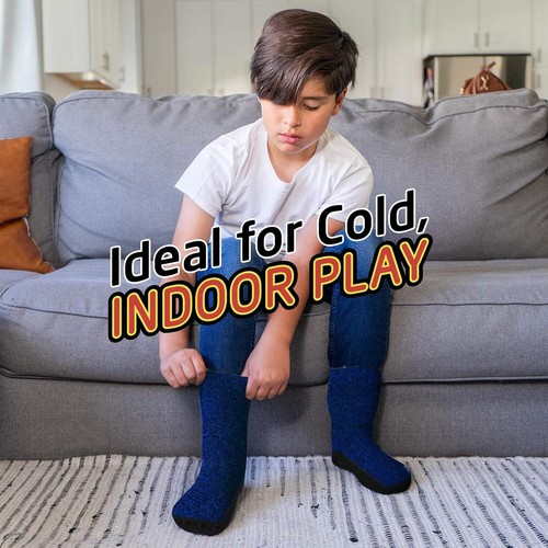 Warm Kids Winter Socks – Moisture-Wicking Thermal Socks 2-Pack, Shoe Size 2-6 - Picture 8 of 8