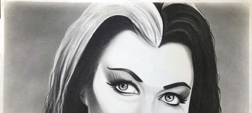Lily Munster Yvonne DeCarlo 11x14 Original Graphite Drawing The Munsters - Photo 2 sur 5
