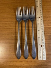 3 Dinner Forks Stuart WMF Cromargan Germany Pointed Tip 18/8 Stainless 7-3/4”