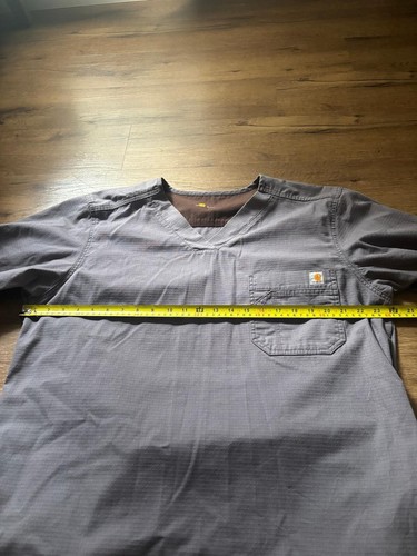 Carhartt Ripstop Scrub Set Medical Uniform V-Neck Top Cargo Pants Workwear Large - Picture 4 of 12