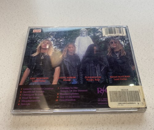 DEICIDE Self Titled CD ORIGINAL 1990 Roadrunner Death Metal Preowned - See Pics - Picture 8 of 8