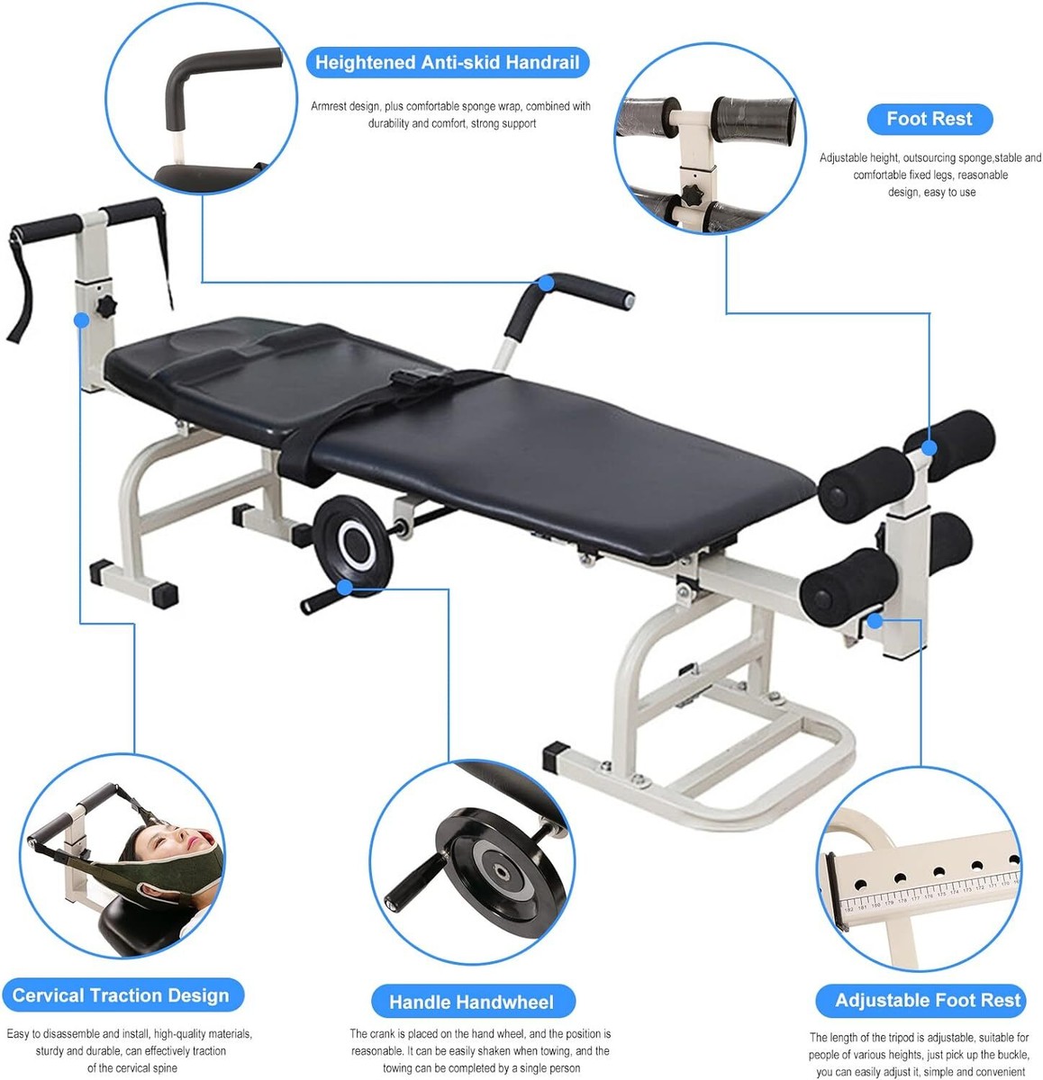 Cervical Lumbar Traction Inversion Table & Cervical Traction Device ...