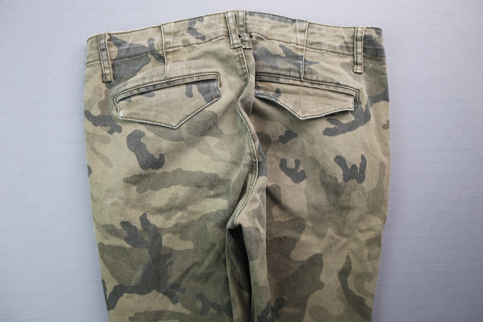 Women's Zara Basic Camo Skinny Jeans Zipper Leg Brown Black Size 2 (26x27) image 7