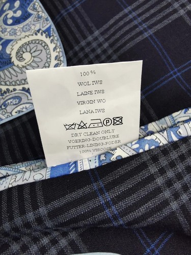 DUCHAMP LONDON Mens Size IT 42/UK 32R Double Breasted Jacket BNWT Wool Slim Fit - Picture 10 of 21