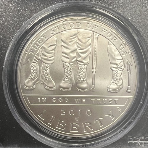 2010 W $1 Disabled Veterans Silver Commemorative Dollar PCGS MS69 - Picture 2 of 5