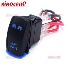 Led Light Bar Rocker Switch On-off Blue Light 20a 12v For Car Truck Boat Atv Utv