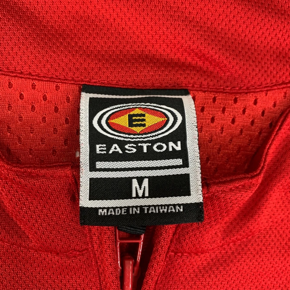 Camiseta Easton De Colección Hombres M Mediana Roja Media Cremallera Ventilada Práctica de Bateo de Béisbol Foto 3 de 4