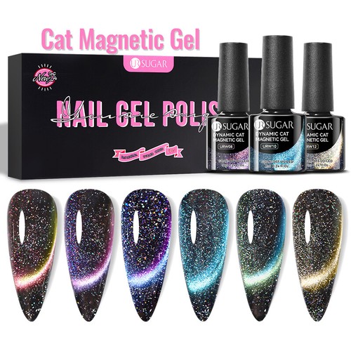 UR SUGAR 6Colors Gel Nail Polish Set Glitter Magnetic Soak off UV Gel Top Base - Picture 38 of 69
