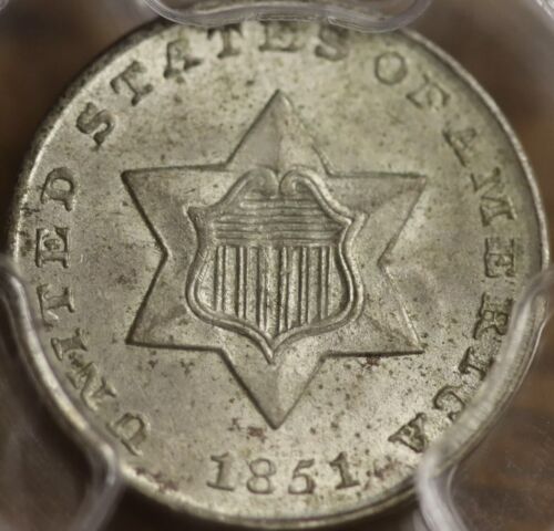 1851 3 Cent Silver 3c Three Cent PCGS MS-63 - Picture 5 of 6