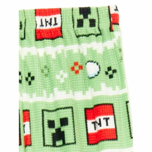 Minecraft Boys 2-Piece Christmas Pajama Set X-Small (4-5) Green Red - Picture 3 of 3
