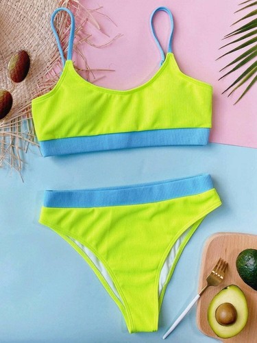 Chic scoop neck bikini set, wire-free design - Picture 15 of 34