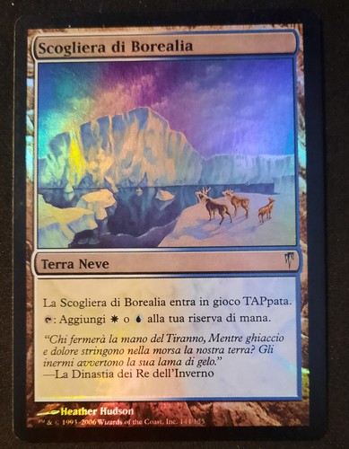 MTG FOIL ITALIAN Boreal Shelf - Coldsnap Magic the Gathering Card # 144 HP