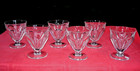 BACCARAT Talleyrand 6 Wine Crystal Glasses Glass Carved Art Deco E