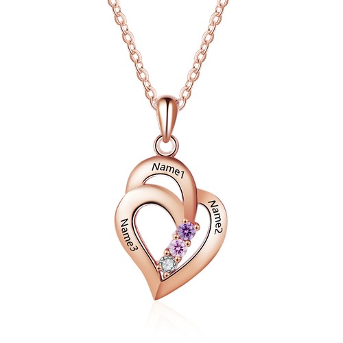 Personalized Engraved Heart Rose Gold 